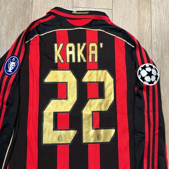 Jersey Soccer Version Retro AC Milan Kaka#22 Long Sleeve - Picture 4 of 9